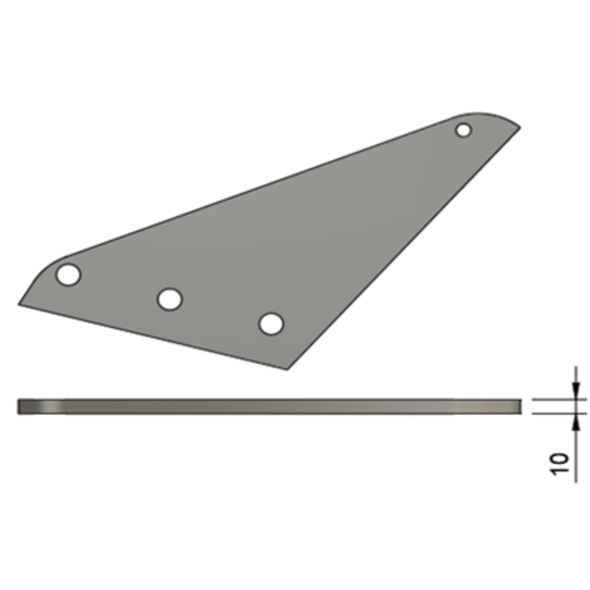 Nóż do paszowozu Podpora 10 mm Strautmann – średni – 101408S