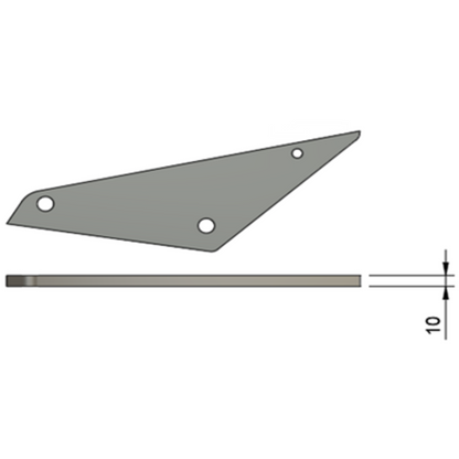 Nóż do paszowozu Podpora 10 mm Trioliet – krótki – 101108S