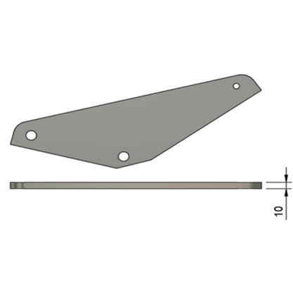 Nóż do paszowozu Podpora 10 mm Trioliet – długi – 101206S