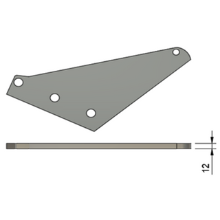 Nóż do paszowozu Podpora 12 mm Strautmann – krótki – 101305S