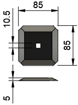 Nóż kwadratowy 85mm