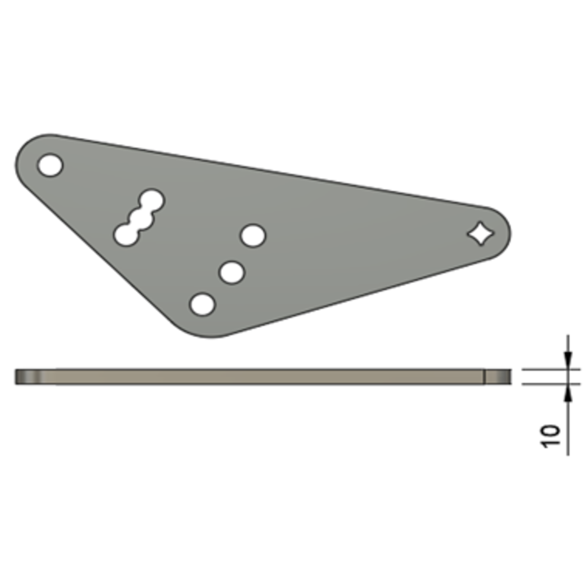 Nóż do paszowozu Podpora 10 mm Storti – regulowany – 102506S