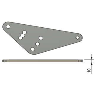 Nóż do paszowozu Podpora 10 mm Storti – regulowany – 102506S
