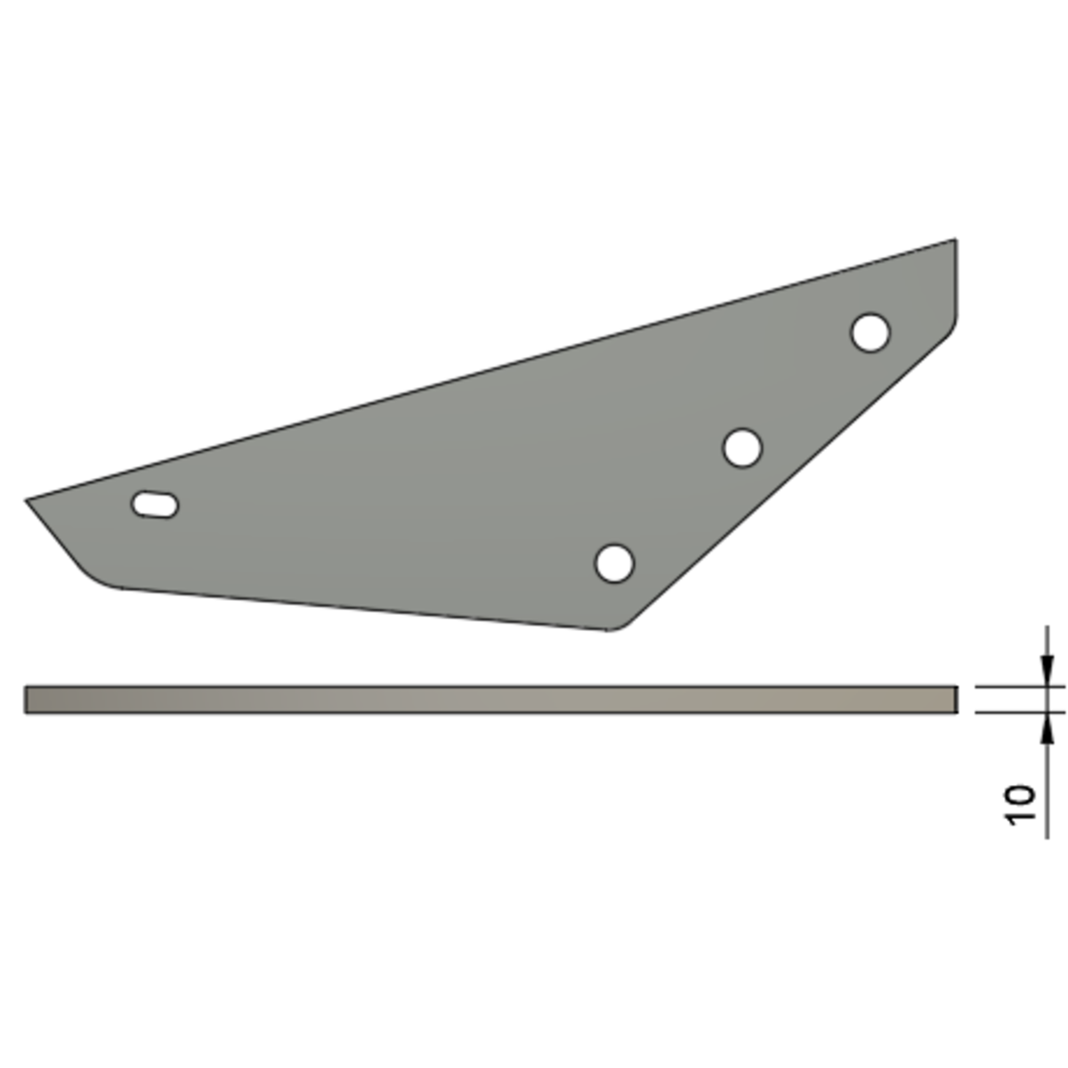 Nóż do paszowozu Podpora 10 mm BVL – 102906S