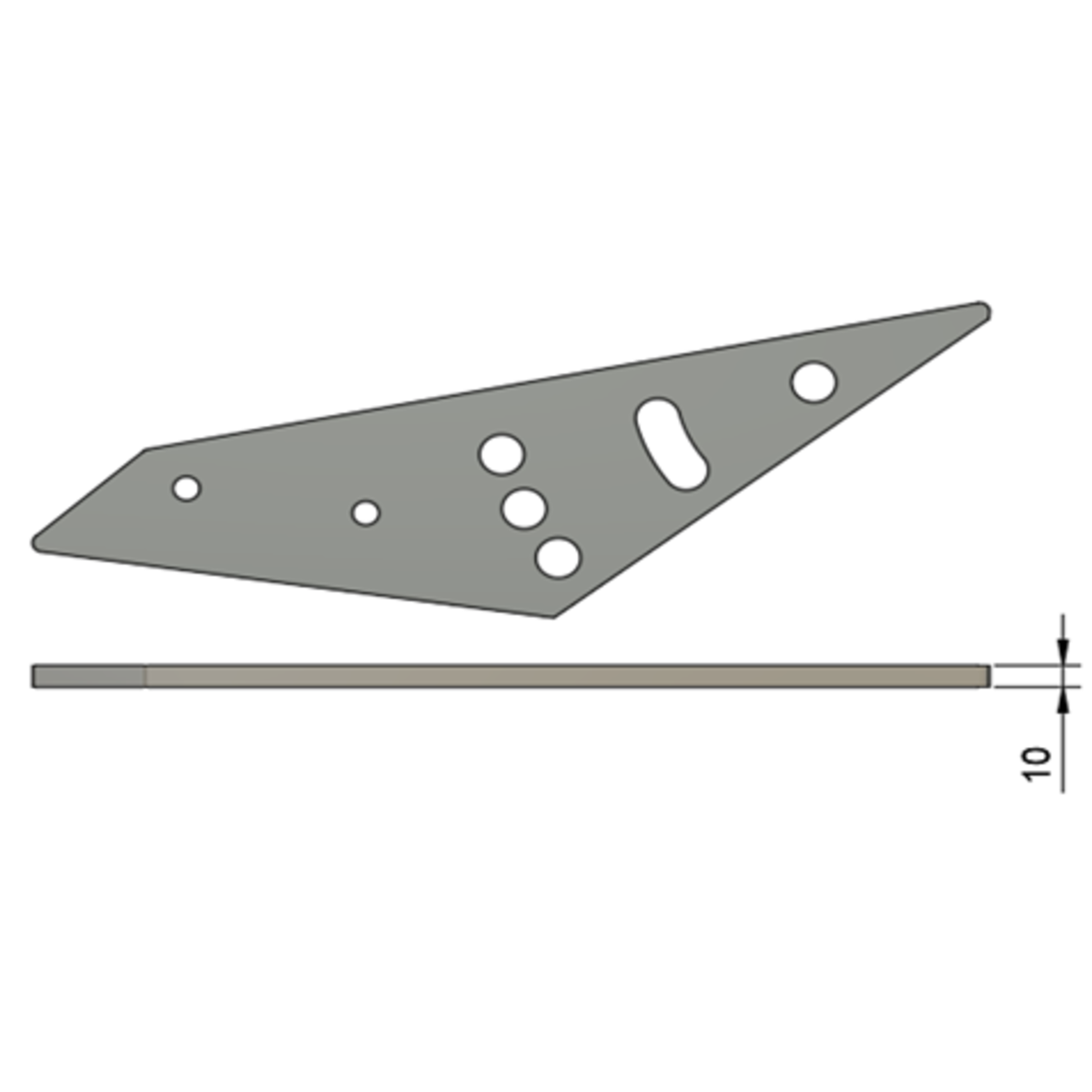 Nóż do paszowozu Podpora 10 mm Pronar – regulowany – 103305S